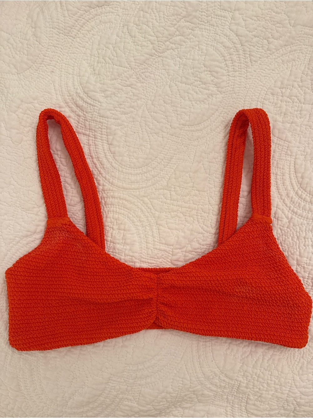 PacSun Textured Orange Bikini Top